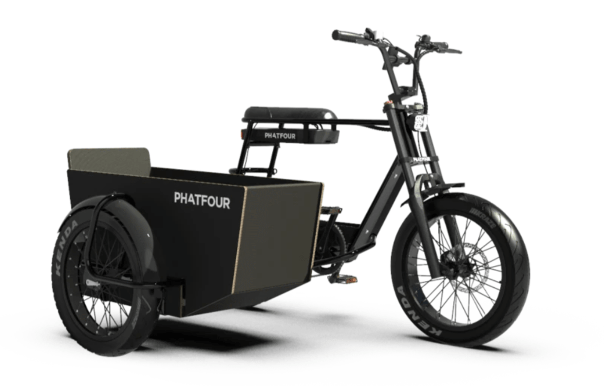 Fat Bike Electrique Velo Side Car Phatfour 470Wh FLS+ Noir