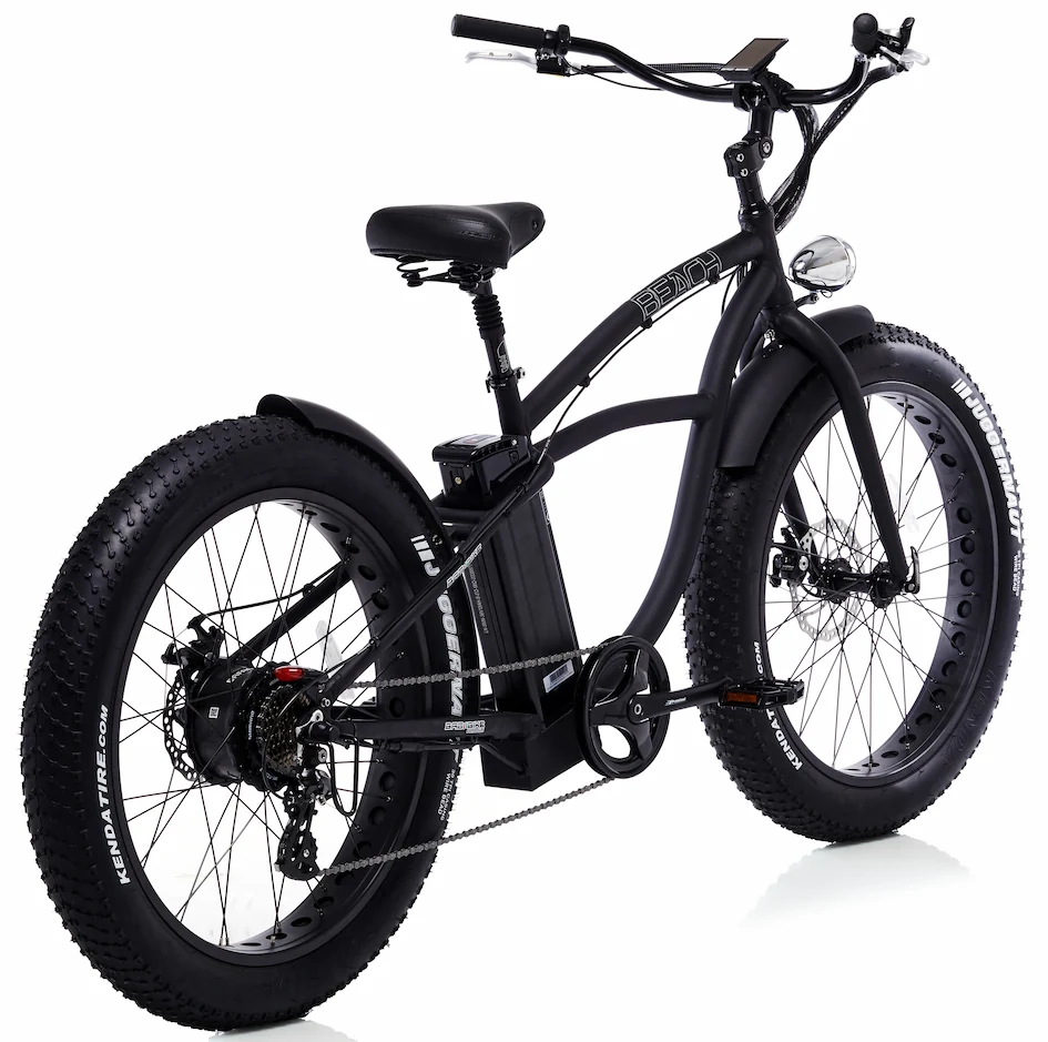 Fat Bike Électrique Beach Cruiser Speed Bike 45km/h 26 Pouces 500W noir