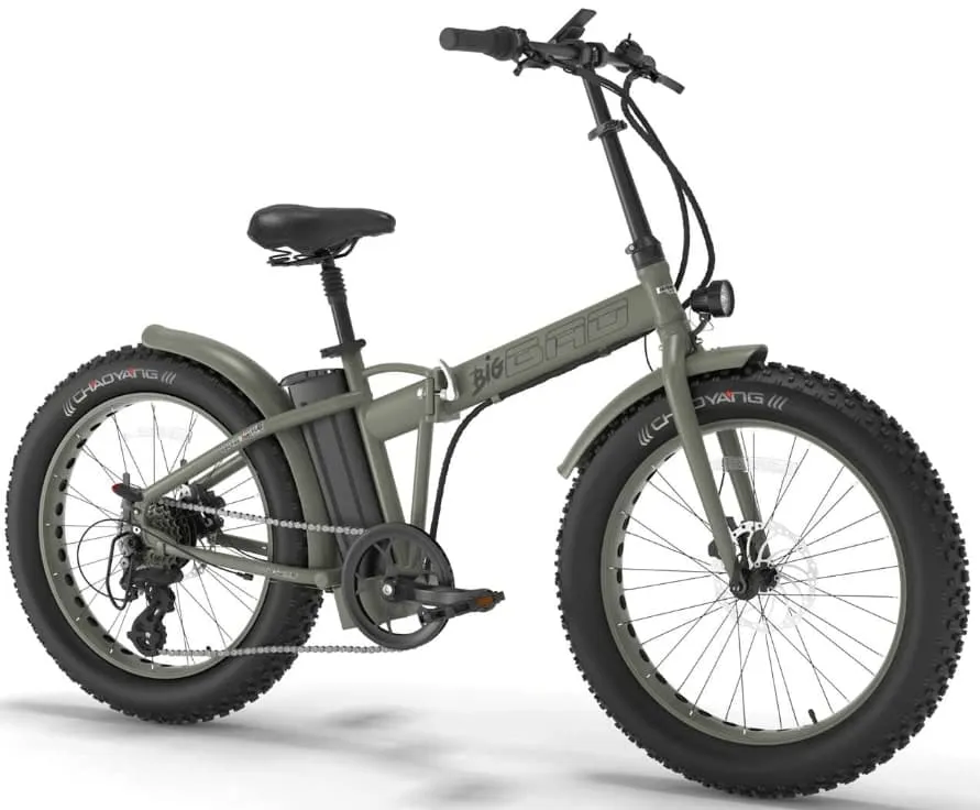 Fat Bike Electrique Velo Pliant 24 pouces BIG BAD 250W vert