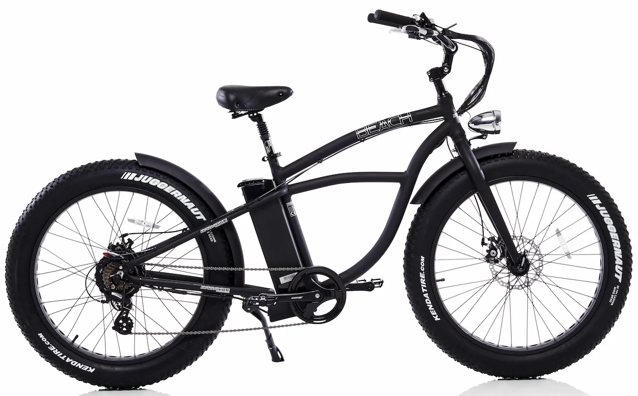 Fat Bike Électrique Beach Cruiser Vélo 26 Pouces Bad Bike 250W noir