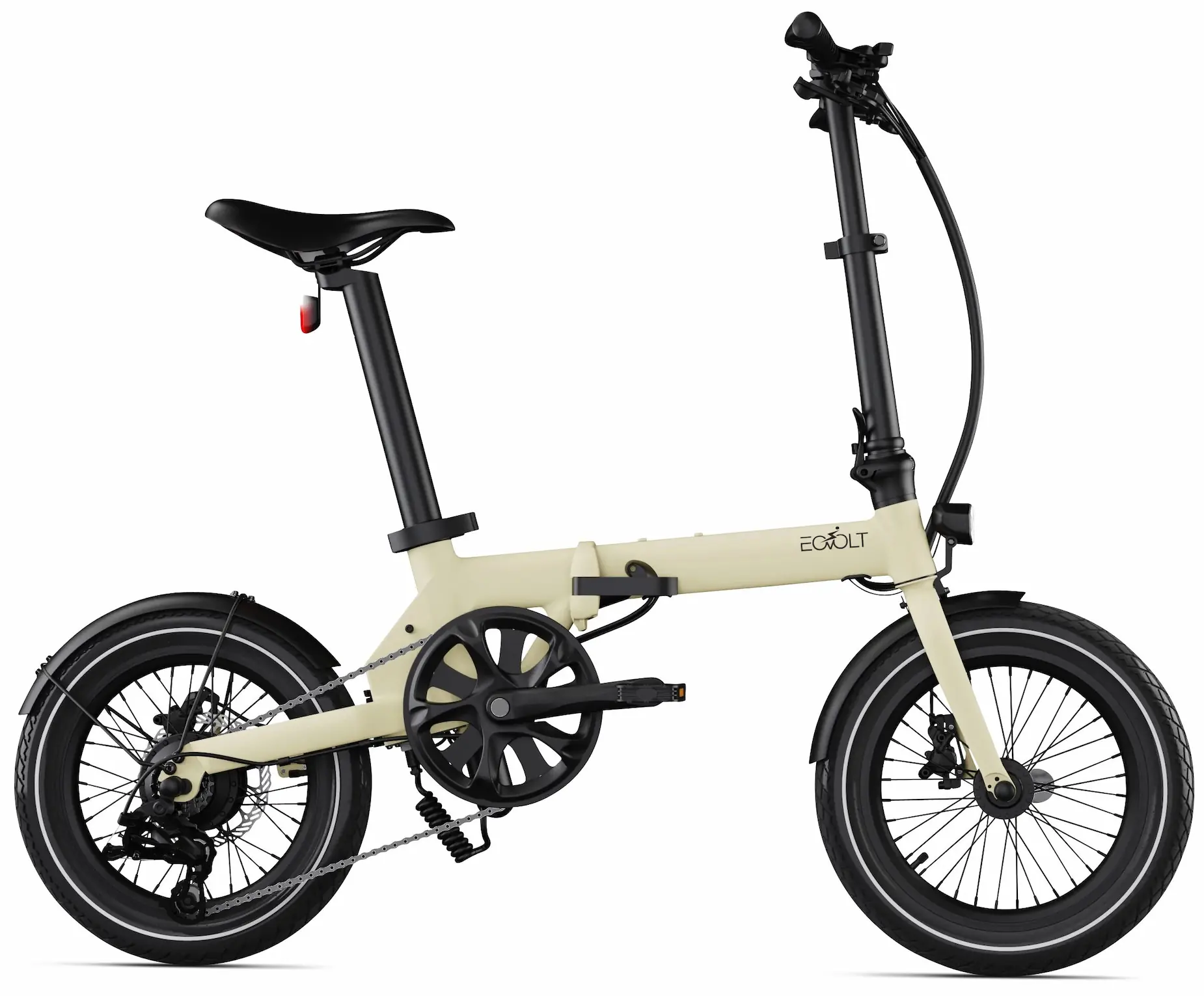 Mini Vélo Électrique Pliant 16 Pouces Leger 14kg Eovolt Morning Or