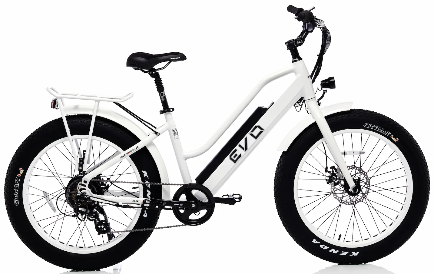 Fat Bike Electrique Femme Speed Bike 45km/h 24 Pouces EVO 500W blanc
