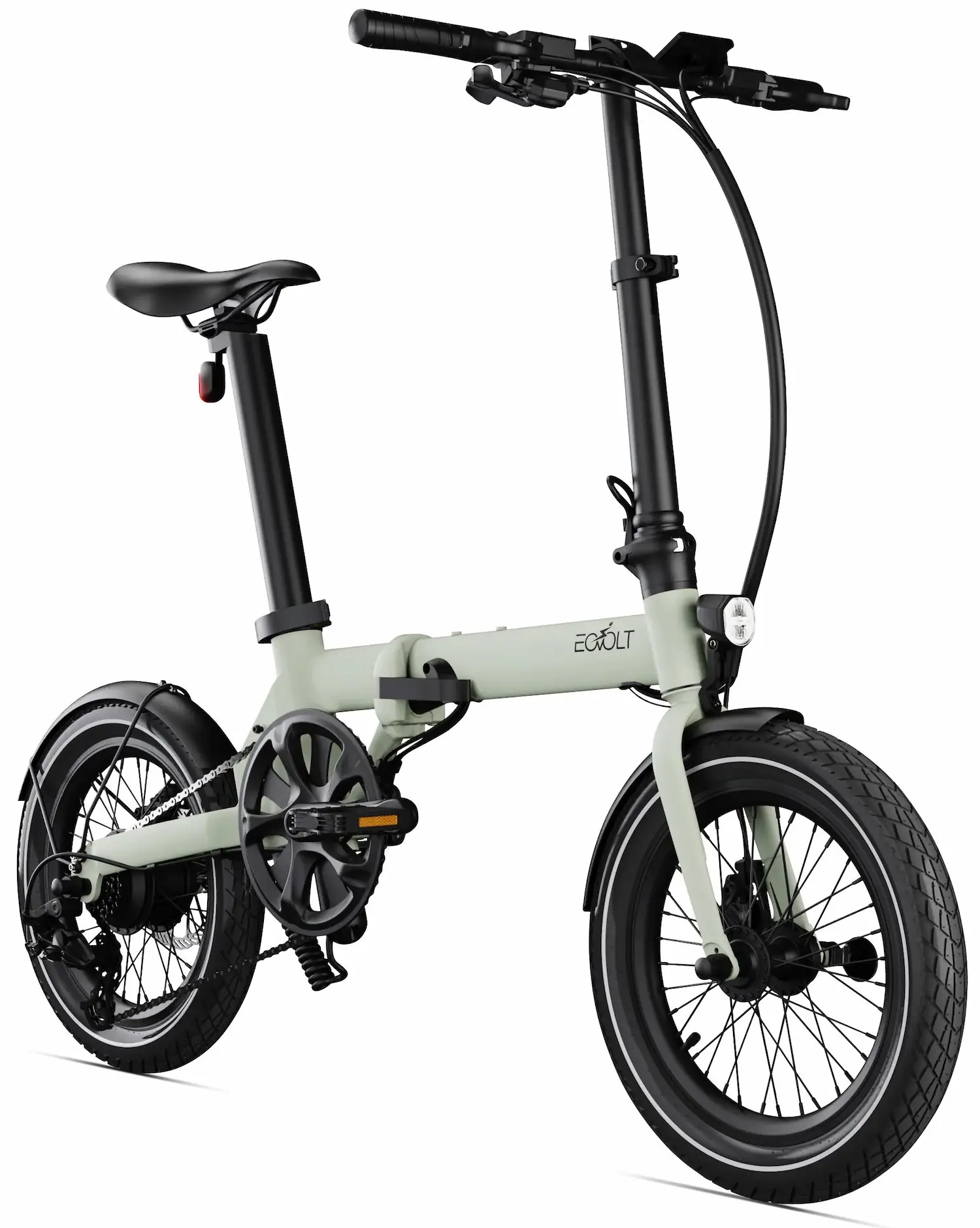 Mini Vélo Électrique Pliant 16 Pouces Leger 14kg Eovolt Morning Vert