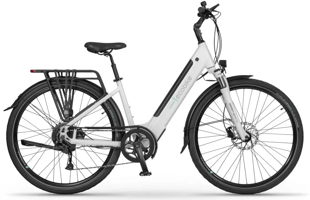 Speed Bike Vélo Électrique Femme 28 Pouces Ecobike X-Cross 2024 Blanc 43cm 576Wh