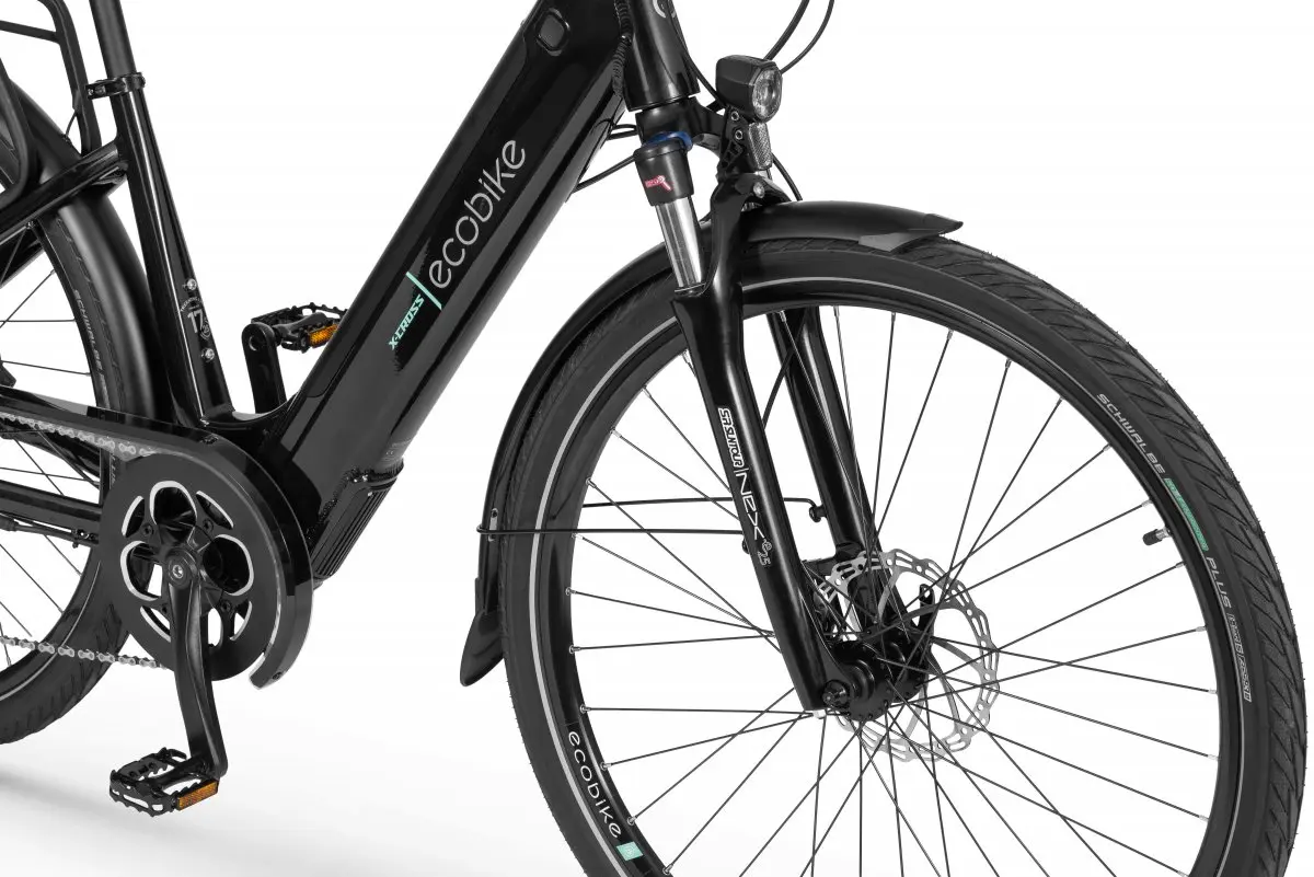Speed Bike Vélo Électrique Femme 28 Pouces Ecobike X-Cross 2024 Noir 48cm 630Wh