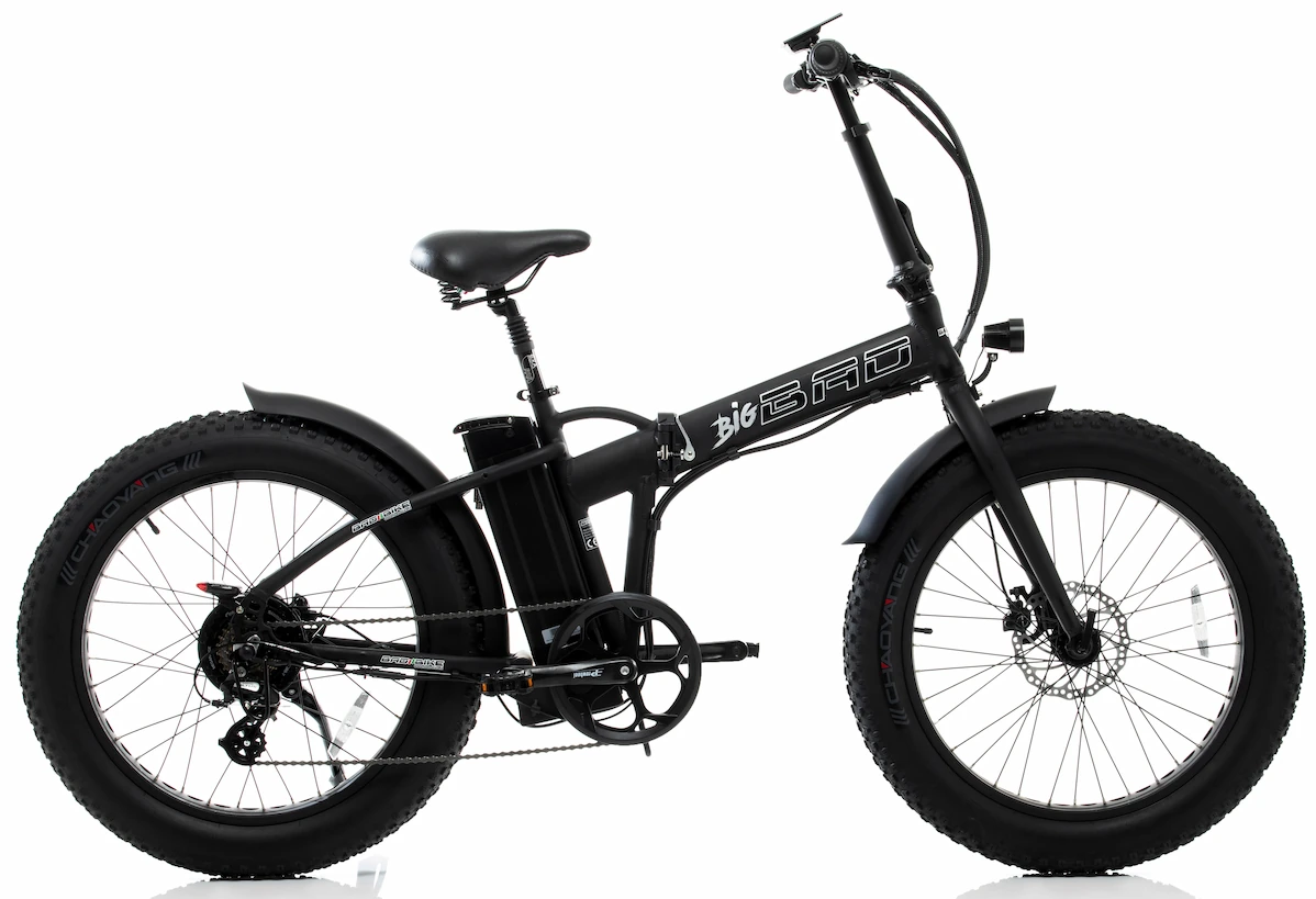 Fat Bike Electrique Pliant Speed Bike 24 Pouces BIG BAD 500W Noir