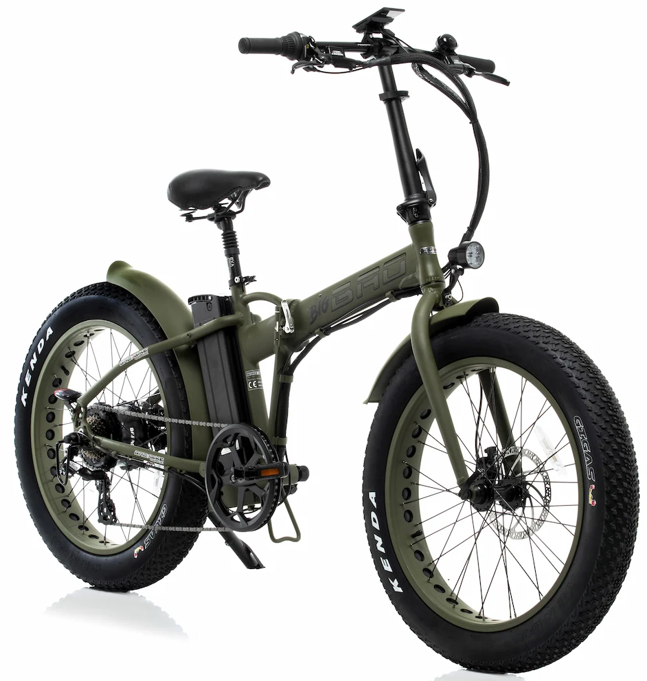 Fat Bike Electrique Velo Pliant 24 pouces BIG BAD 250W vert