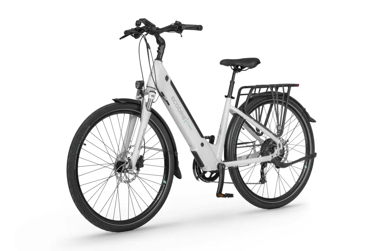Speed Bike Vélo Électrique Femme 28 Pouces Ecobike X-Cross 2024 Blanc 43cm 576Wh